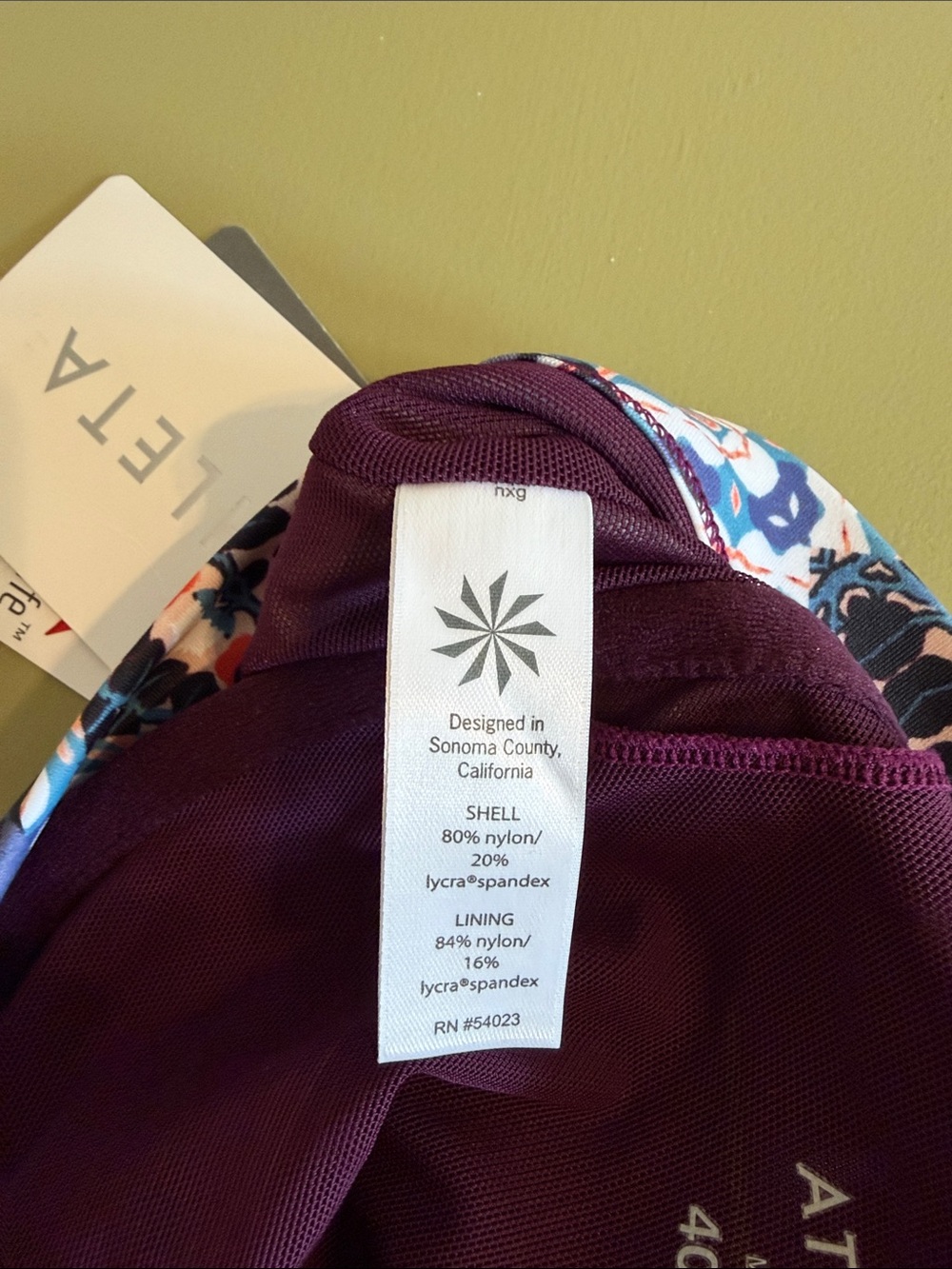 Athleta Marrakech Bikini. Multicolor Floral-Geo Strappy - Blue, Coral, White - Picture 4 of 7